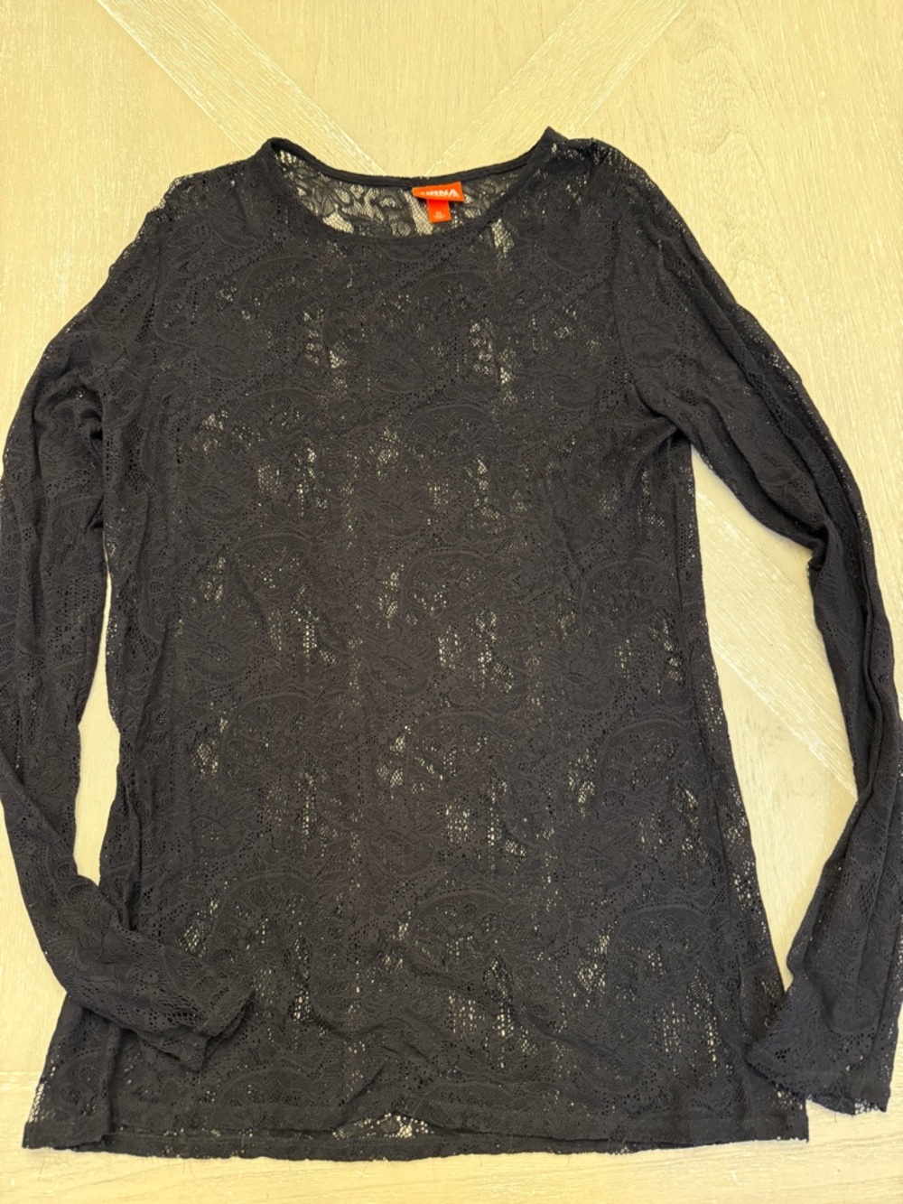 Kirna Zabete at Target Black Lace Long-Sleeve Women's Top XL